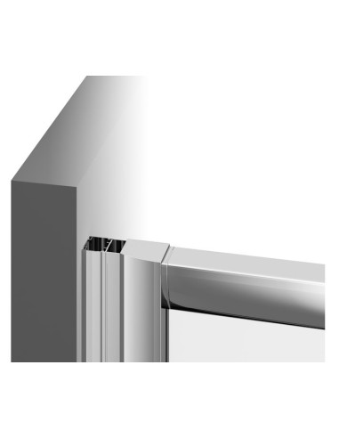 Dušo kampelis BLRV2K-90 blizgus aliuminis+stiklas „Grape“, 1XV70C00ZG - 1