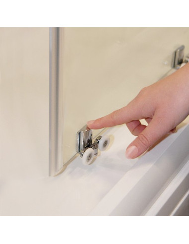 Shower corner BLRV2K-90 glossy aluminum+glass Grape, 1XV70C00ZG - 5