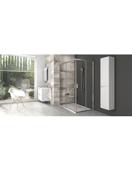 Shower corner BLRV2K-90 glossy aluminum+glass Grape, 1XV70C00ZG - 7