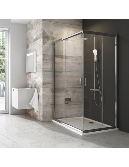 Shower corner BLRV2K-90 glossy aluminum+glass Grape, 1XV70C00ZG - 8