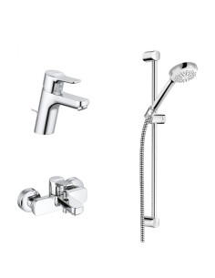 3in1 KLUDI set, PURE&EASY, basin+shower mixer with set - 2