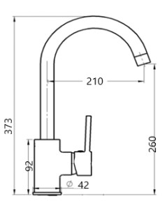 Virtuves krāns, melns MG2655-M, BĒRZUPE 2