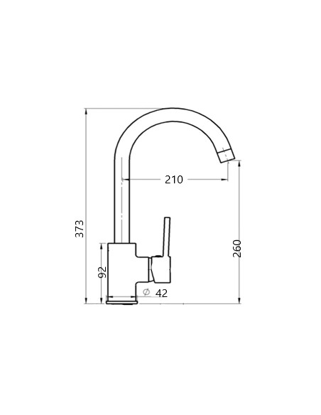 Kitchen sink faucet, black MG-2655-M, BĒRZUPE - 2