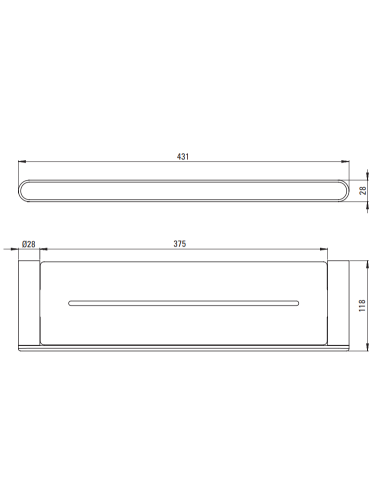 Deante Round Shelf, wall-mounted ADR_0511 - 10