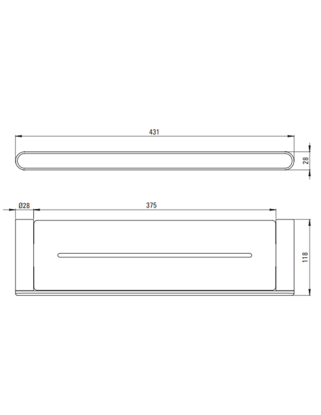 Deante ROUND - Sienas plaukts - hroms - ADR_0511 - 10