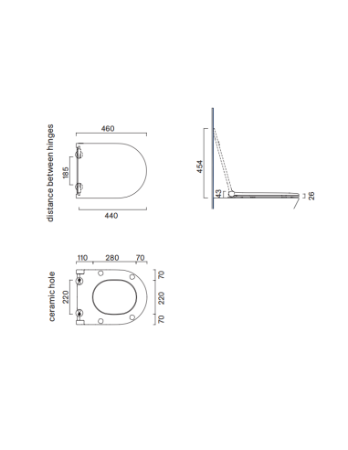 Тонкая крышка для кастрюли Catalano Sfera 50/Zero 50 с доводчиком, 46x35 см, глянцевая белая. - 2