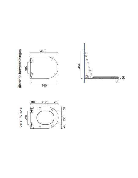 Catalano Sfera 50/Zero 50 slim pot lid with soft-close 46x35cm, glossy white - 2