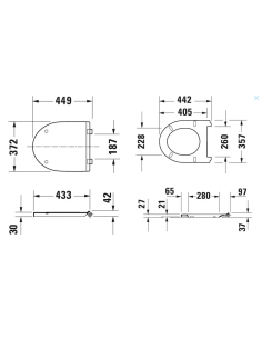 Сиденье для унитаза Duravit DuraStyle, с доводчиком, белое - 1 2