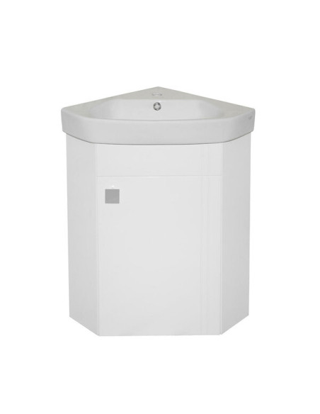 Угловой шкафчик с раковиной Aqualine Basic 930NVK46T, 47,5 x 47,5 см - 2