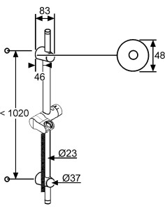 Shower rail with show.hose 6209038-00 , VECZELTS - 1