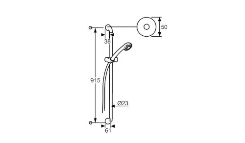 Shower rail set 5434005-00, AMPHORA - 1
