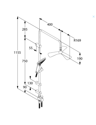 Dušas krāns-termostats 6709305, KLUDI-FIZZ - 7