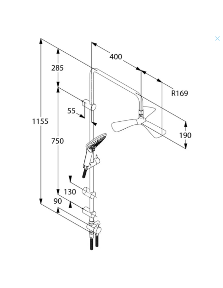 Термостат. смеситель для душа 6709605-00, KLUDI-FIZ - 7