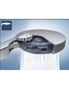 „Grohe QuickFix Start“ – potinkinis dušo komplektas, 25 cm skersmuo, 2 purškimo režimai, chromuotas 25292000 - 14 2