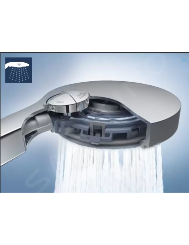 „Grohe QuickFix Start“ – potinkinis dušo komplektas, 25 cm skersmuo, 2 purškimo režimai, chromuotas 25292000 - 1