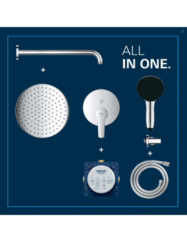 Grohe QuickFix Start - Shower set concealed, diameter 25 cm, 2 spray modes, chrome 25292000 - 4