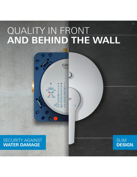 „Grohe QuickFix Start“ – potinkinis dušo komplektas, 25 cm skersmuo, 2 purškimo režimai, chromuotas 25292000 - 6