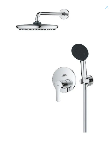 „Grohe QuickFix Start“ – potinkinis dušo komplektas, 25 cm skersmuo, 2 purškimo režimai, chromuotas 25292000 - 12