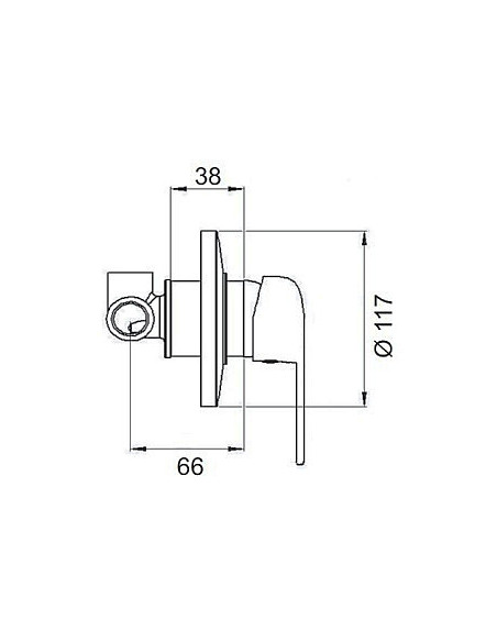 Dušas krāns zemapmetuma MG-3248, URANS