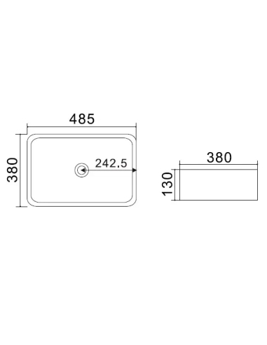 kielle Idolio - Countertop sink 48.5x38cm, white 30624520 - 3