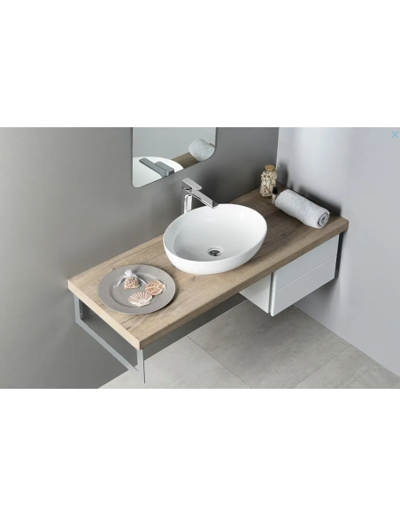 Sapho Ofelie washbasin 52x40 cm, without tap hole, without overflow, white AR433 - 2
