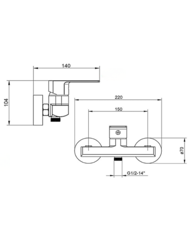 Shower faucet w/o set MG-2540, MALTA - 4