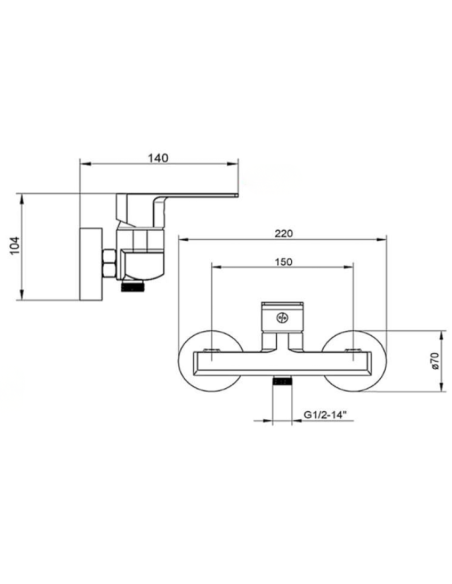 Shower faucet w/o set MG-2540, MALTA - 4