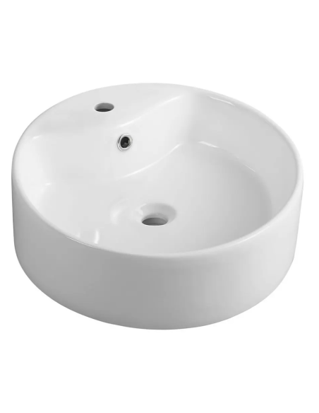 Aqualine Surface sink, diameter 40 cm, with 1 faucet hole, white 49413 - 3