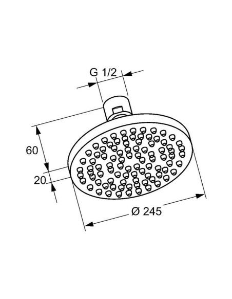 Душевая голова Д250мм круглая 665105-00, A-QA - 1