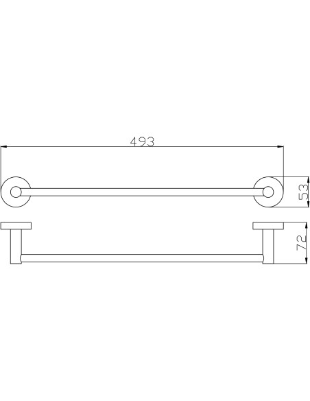 COLORADO hommikumantli- ja rätikuhoidja 493 mm - poleeritud metallhall, COA0701/45MGL