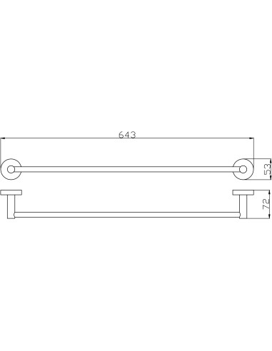 COLORADO robe&towel holder 643 mm - metal grey...