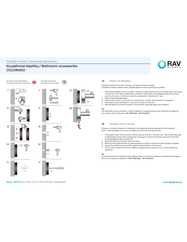 COLORADO WC birste, stikla turētājs - pulēts...