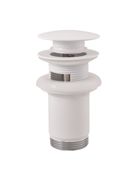 hüp-sifooni CLICK-CLACK 5/4“ - suur kork - metall - valge matt, MD0484BMAT