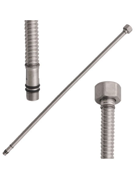 гибкий шланг (металлический сильфон) M10x1 G 1/2 - длина 40 см - INOX, IT0438