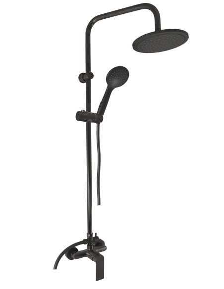 NIL Dušisegisti pea- ja käsidušiga - vahe 150 mm - must matt, NL182.5/7-43CMAT