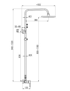 SEINA Dušisegisti pea- ja käsidušiga - vahe 150 mm,... 2