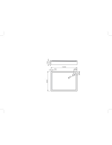 Dušas paliktnis QQ-120 1200x900mm ar kājām un L-veida paneli, balts
