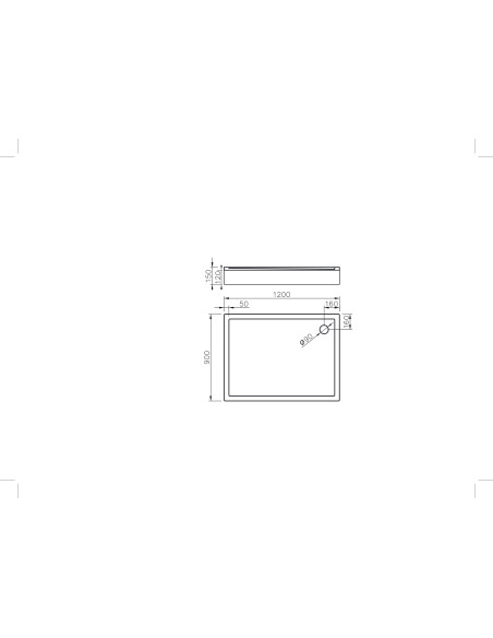 Dušas paliktnis QQ-120 1200x900mm ar kājām un L-veida paneli, balts