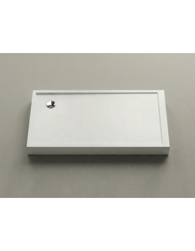 Dušas paliktnis QQ-145L 1450x800mm ar kājām un L-veida paneli, kreisais, balts