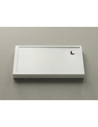 Dušas paliktnis QQ-145R 1450x800mm ar kājām un L-veida paneli, labais, balts