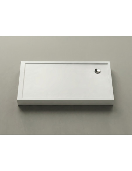 Dušas paliktnis QQ-145R 1450x800mm ar kājām un L-veida paneli, labais, balts