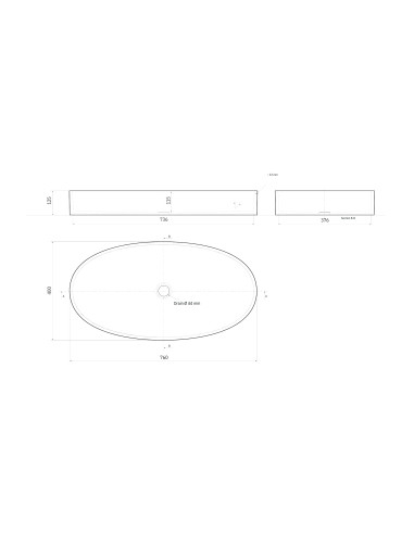 Izlietne U2 760x400mm, balta