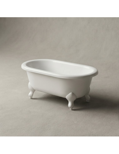 Vanna LILU 800x425mm, balta ar baltām kājām