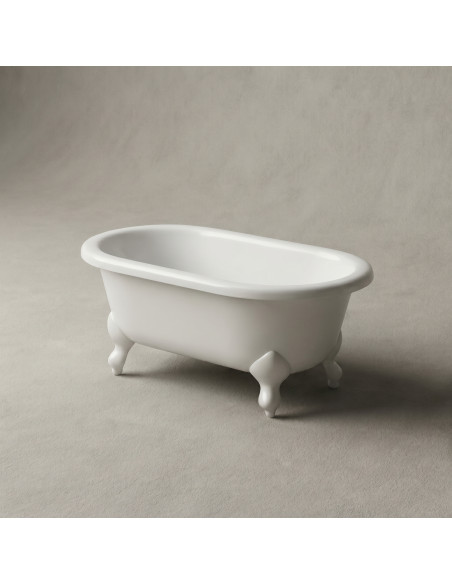 Vanna LILU 800x425mm, balta ar baltām kājām