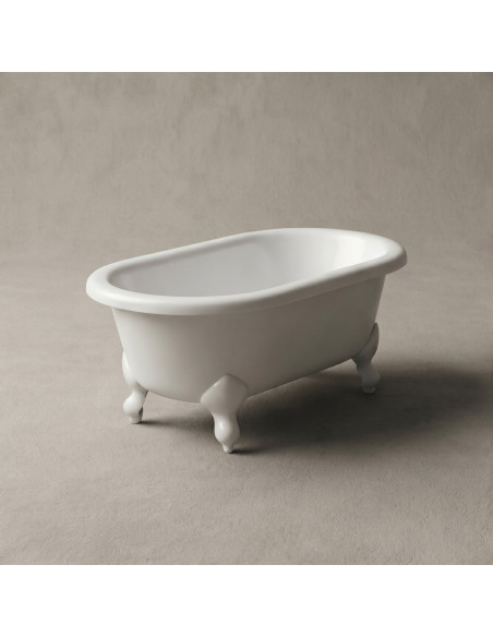 Vanna LILU 800x425mm, balta ar baltām kājām