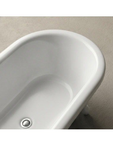 Vanna LILU 800x425mm, balta ar baltām kājām