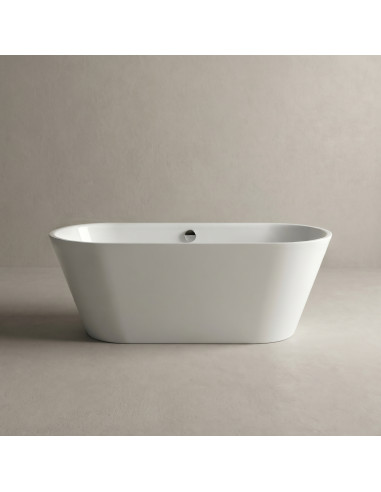 Vanna SELENE 1595x640mm ar pārplūdi, balta