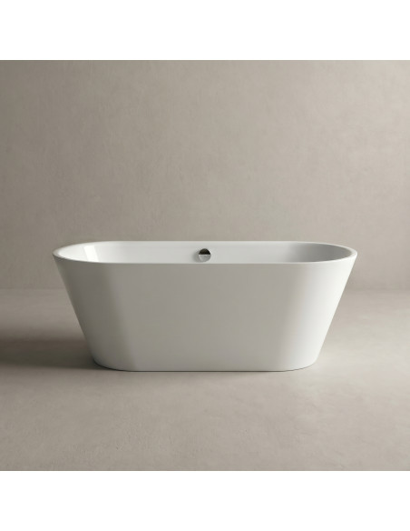 Vanna SELENE 1595x640mm ar pārplūdi, balta
