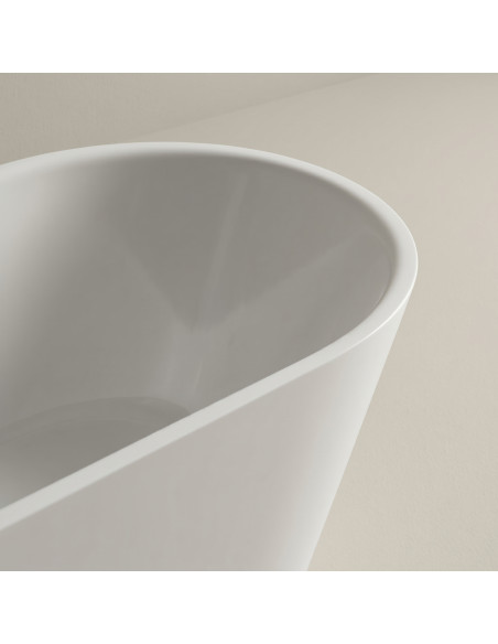 Vanna SELENE 1595x640mm ar pārplūdi, balta