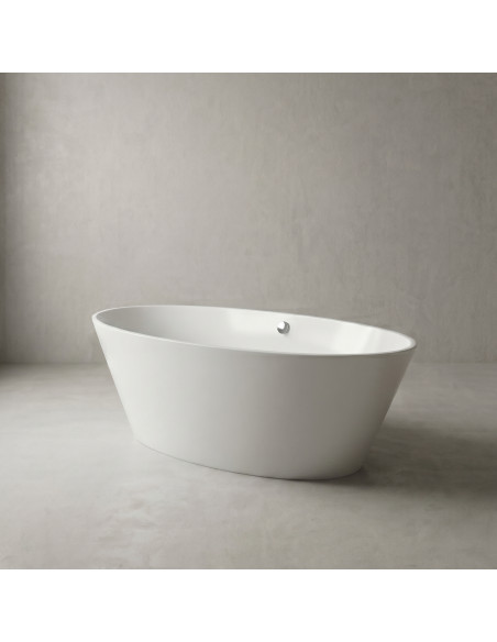 Vanna BEIRA 3 1775x757mm ar pārplūdi, balta matēta